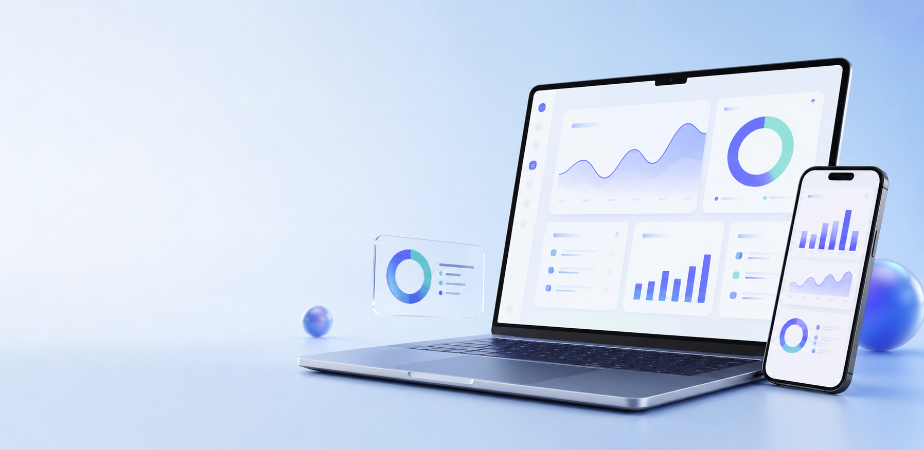 INFOTECH digital solutions dashboard on laptop and mobile